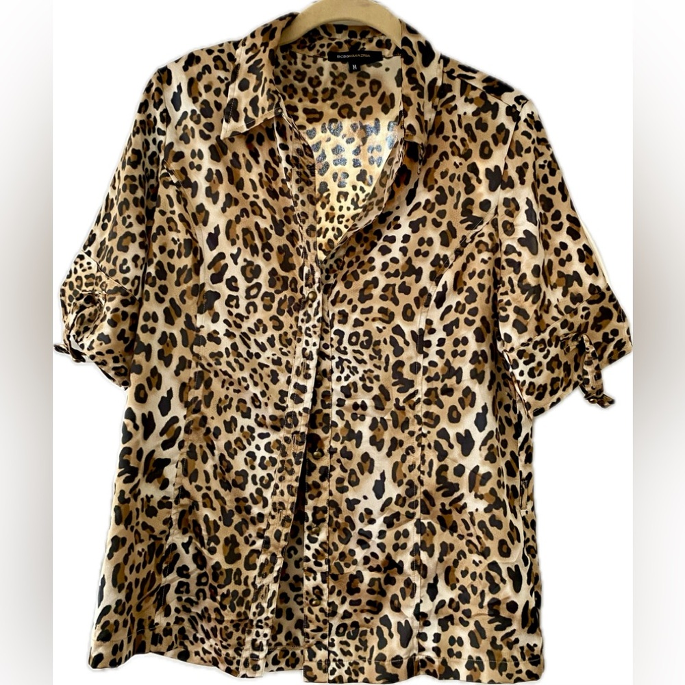 BCBGMax Azria Leopard Blouse